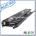 1U 19 &quot;Réglage de câble rétractable en métal ABS / montage en rack 12/24 gestion de câble à port